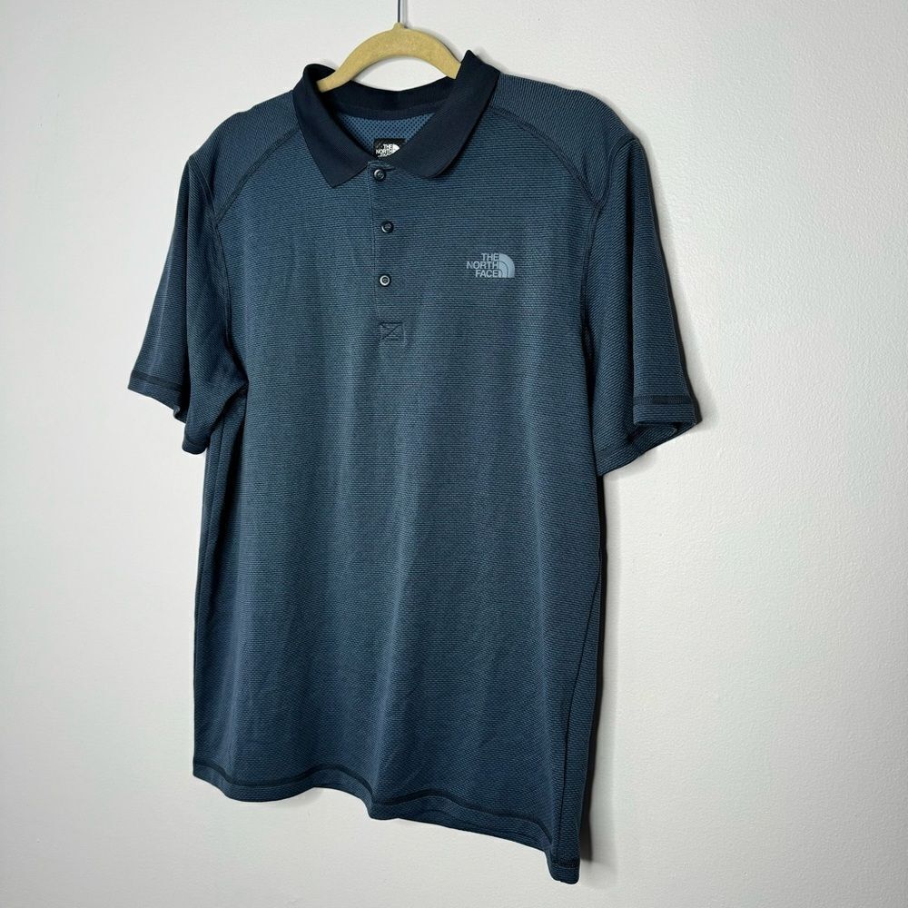 The North Face blue polo shirt size large - Picture 2 of 5